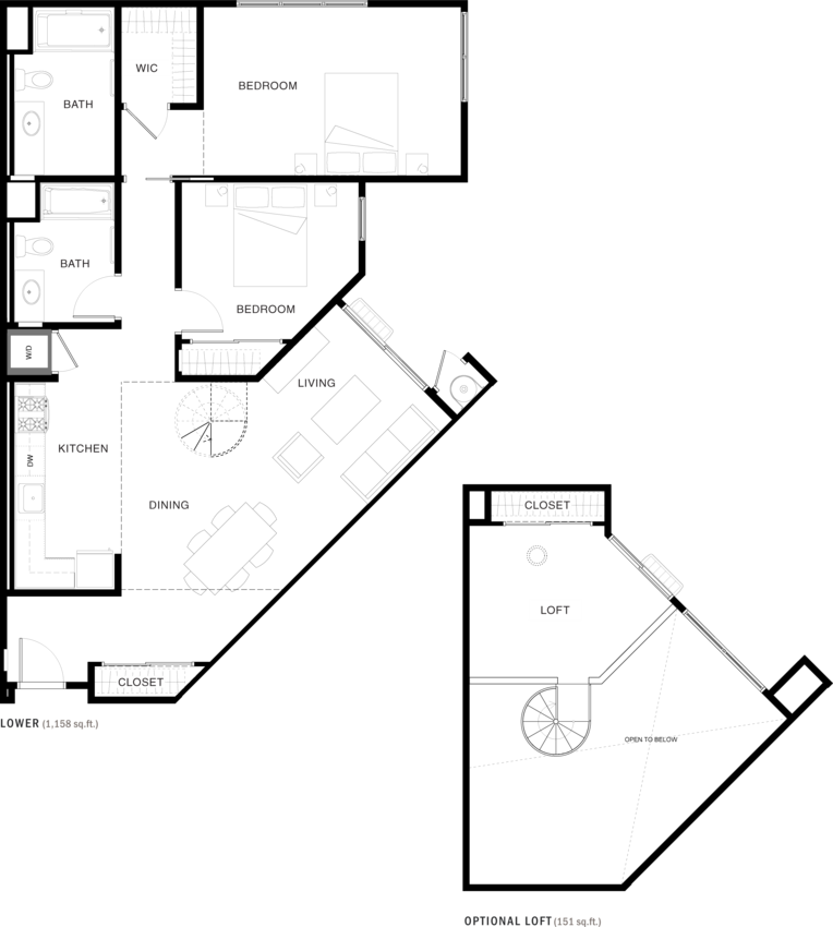 Floor Plans of Aspect in Fullerton, CA