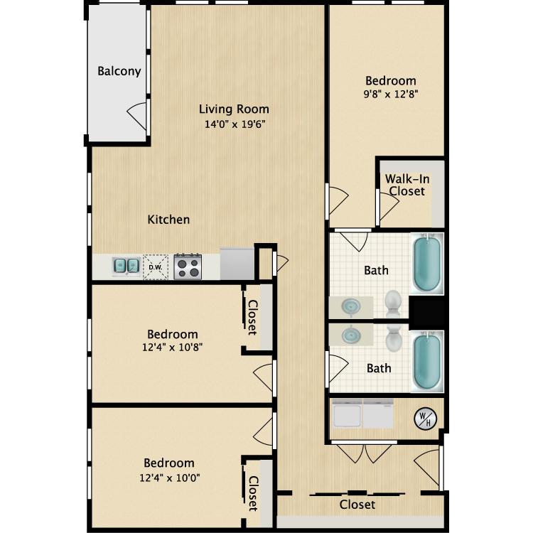 3 Bedroom Floor Plan 4