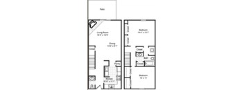 Two Bedroom Townhome