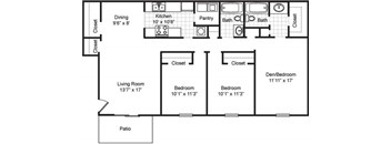 Three Bedroom Garden