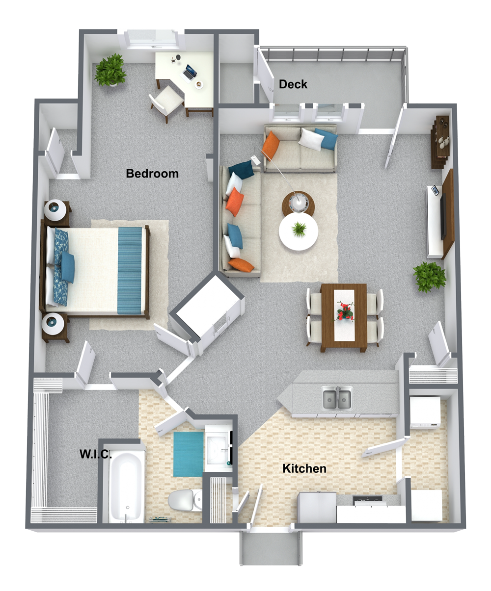 A1 Floor Plan at Artisan Apartments, Spokane, WA, 99223
