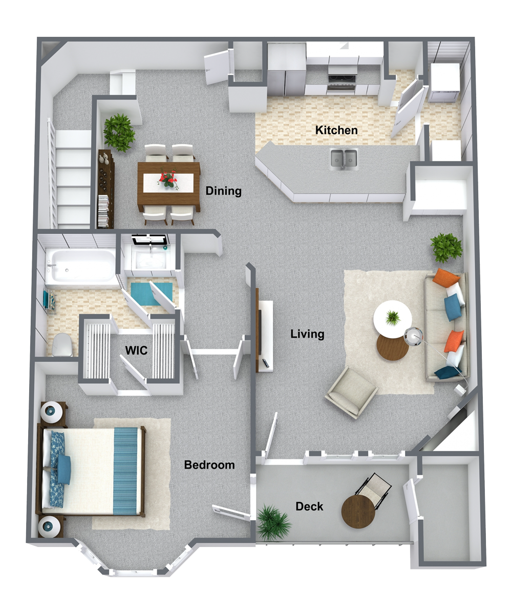 A3 Floor Plan at Artisan Apartments, Spokane, 99223