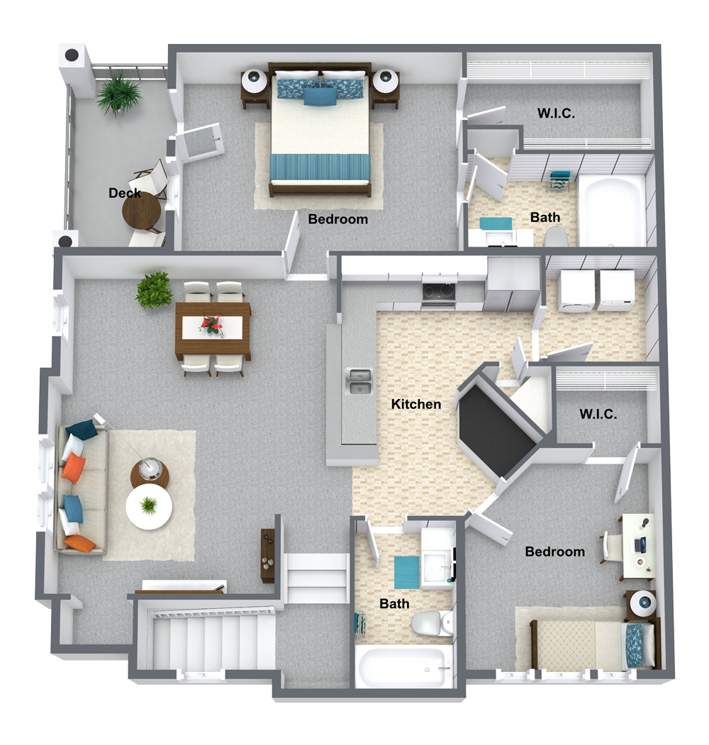 B1 Floor Plan at Artisan Apartments, Spokane, Washington