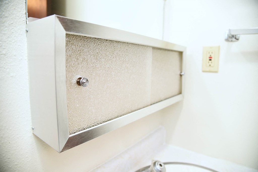 Bathroom Cupboard at Napa Apartments, Washington