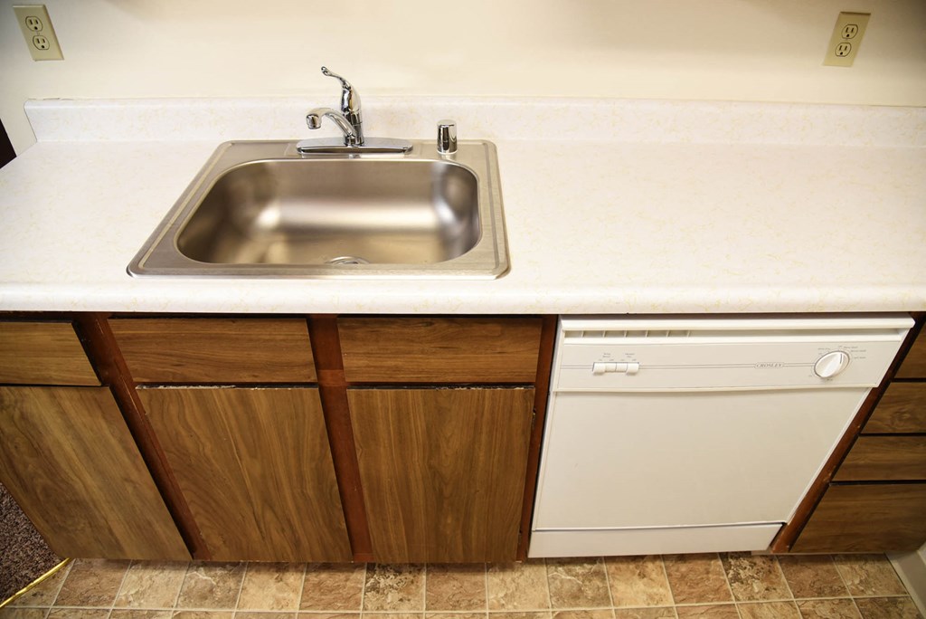 Stainless Steel Sink With Faucet at Napa Apartments, Spokane