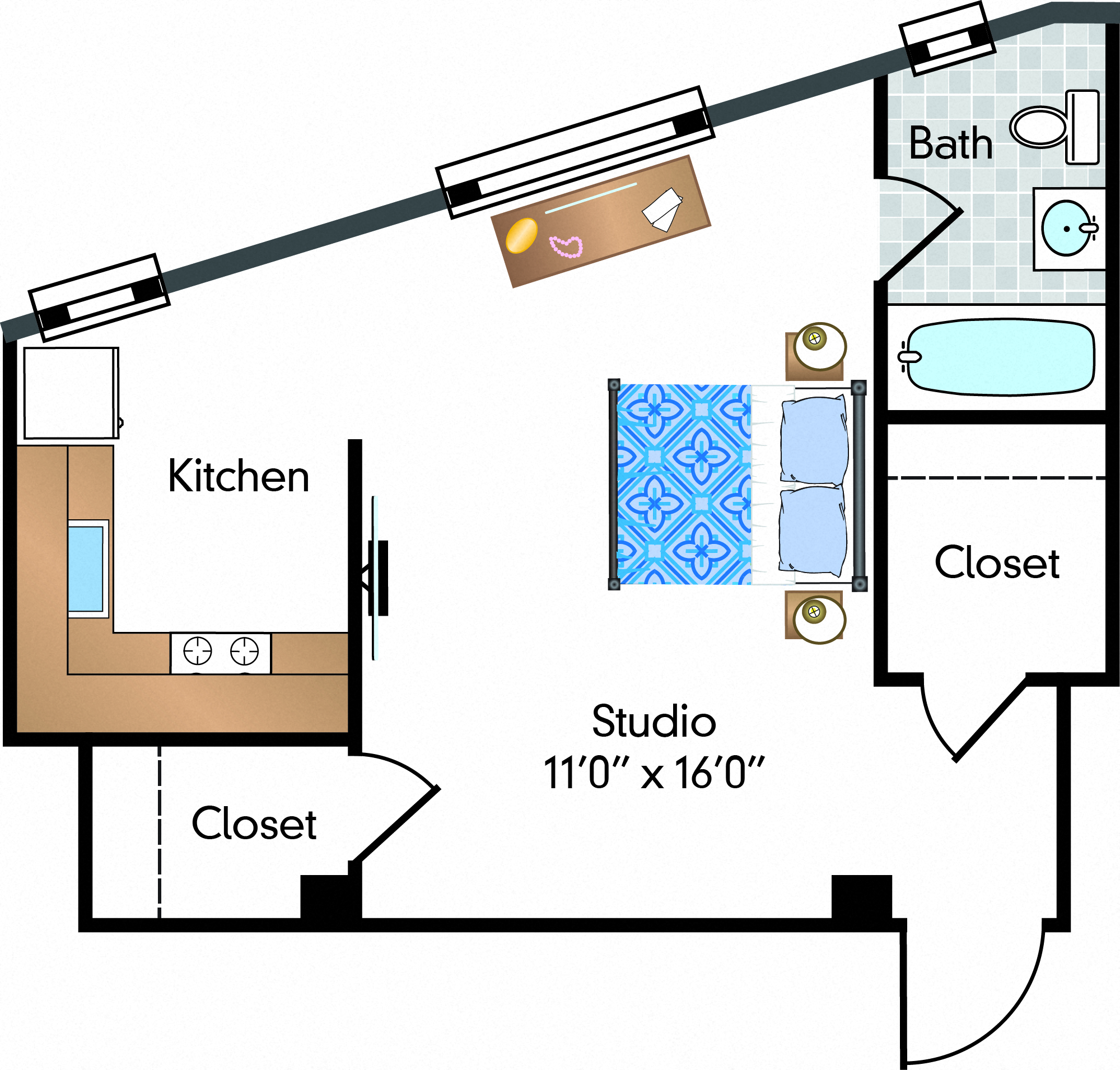Renovated Studio 09 Tier