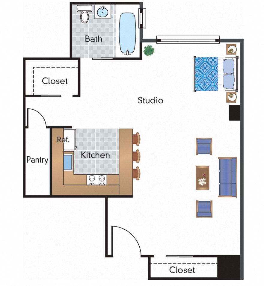 Renovated Studio 01 Tier