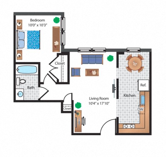 Newly Renovated 1 Bedroom