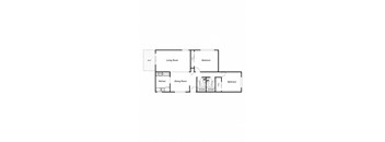 1 Bedroom floor plan for 3295 Brookdale Drive
