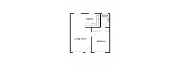 1 Bedroom floor plan for 700-701 Coleman Ave