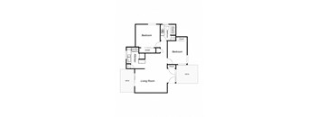 2 Bedroom floor plan for Cormorant Court Apartments