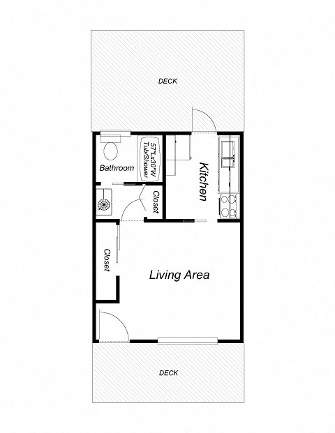 Studio plan for Villa Santa Clara Apartments