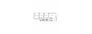 3 Bedroom floor plan for El Mirador Apartments