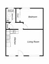 1 Bedroom, 1 Bathroom (600) R