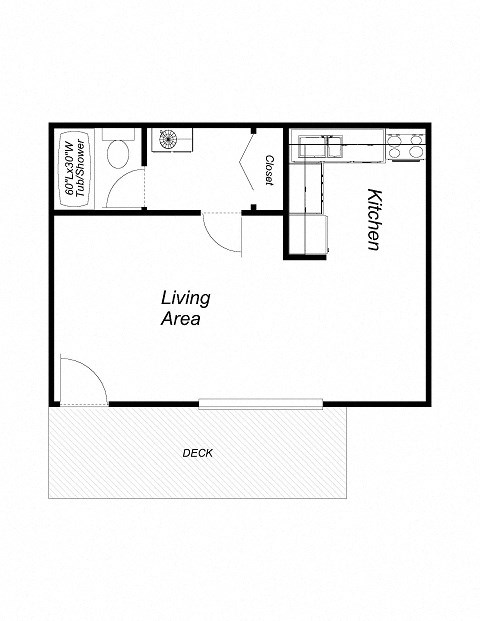 Studio floor plan for Park Taylor