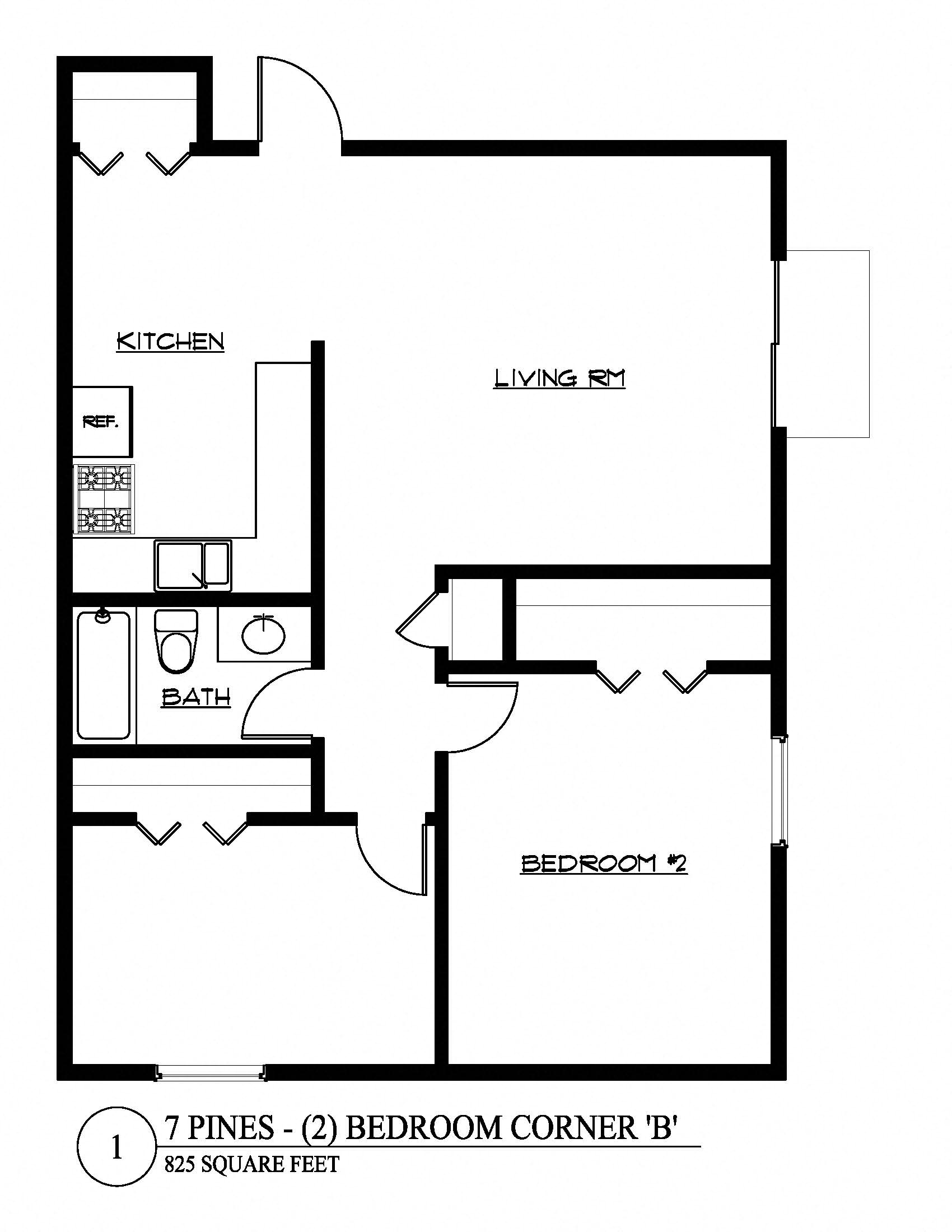 Two Bedroom Corner B