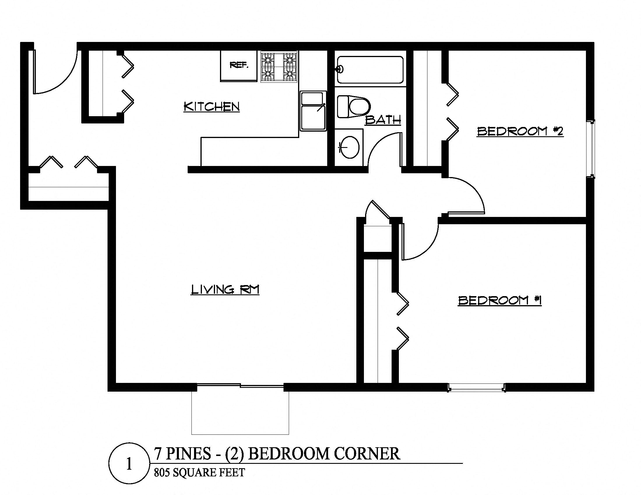 Two Bedroom Corner A