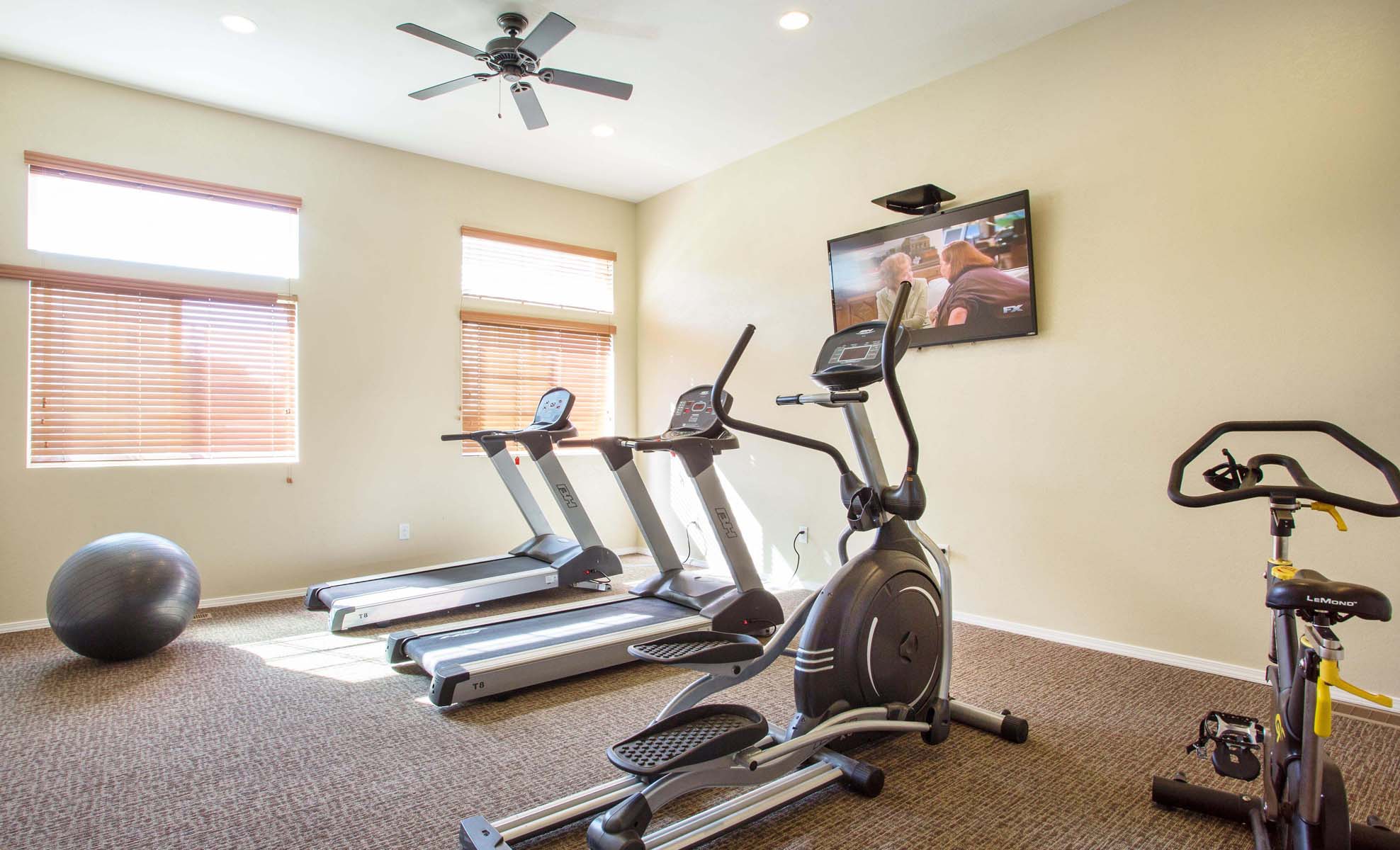 the gym is available for residents to use