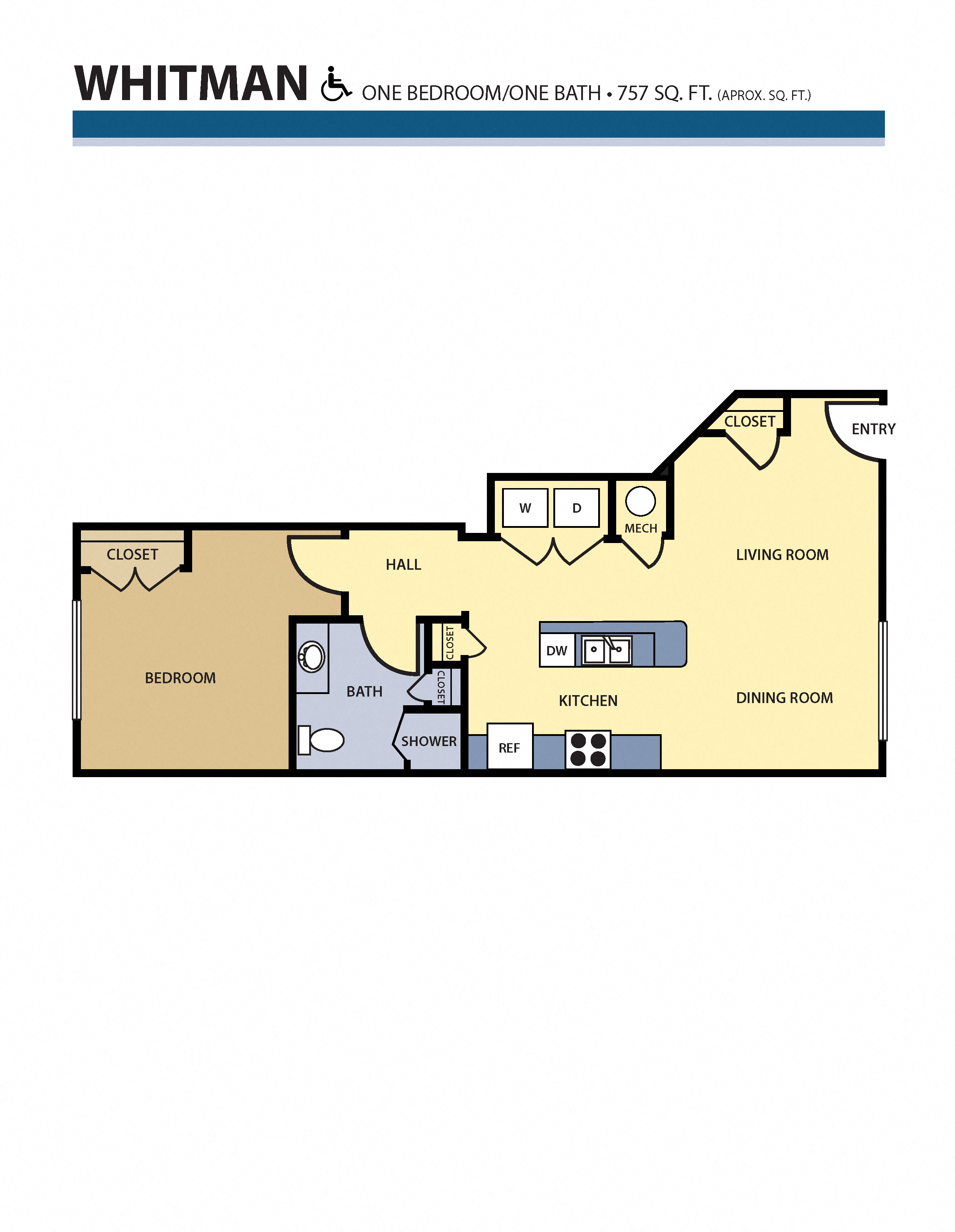 Liberty Bend Apartments Sandy Utah Whitman HCA Floor Plan