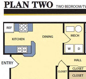 Two Bedroom/Two Bath
