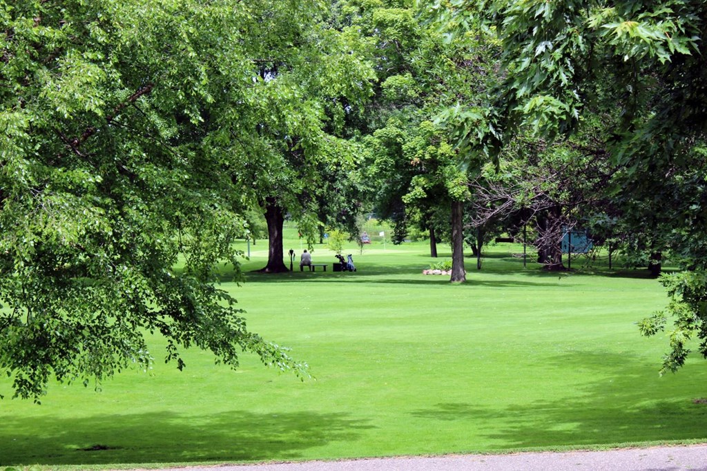people sitting on a bench in a park