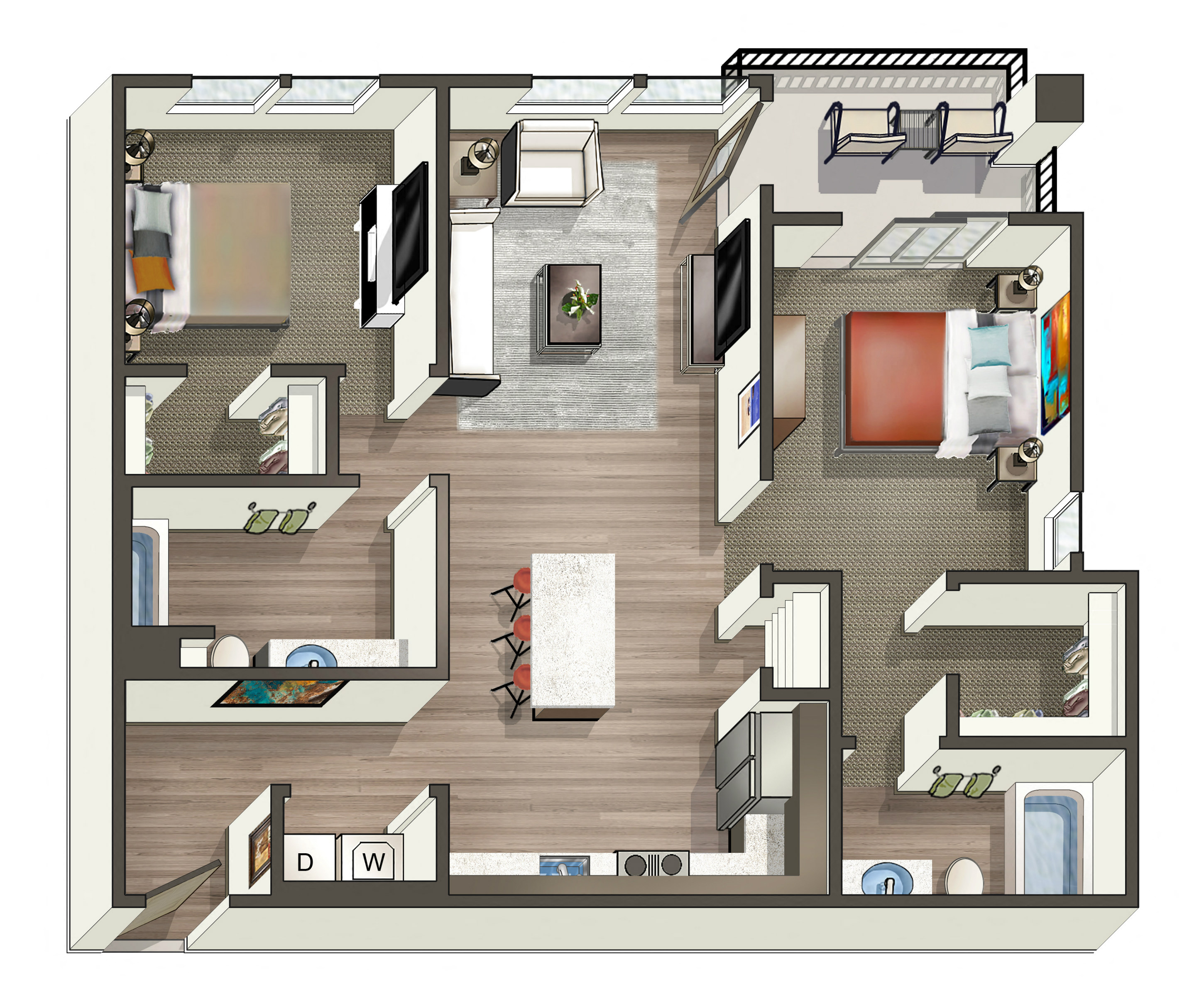 Coloma 2x2 Floor Plan