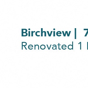 1 bedroom birchview floor plan, no detached garage available