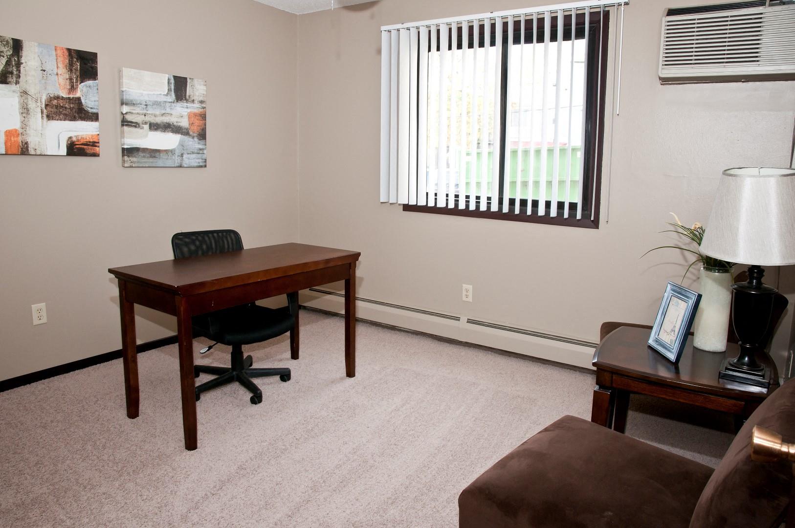 Spacious Carpeted Office in Apartment at 2800 Girard