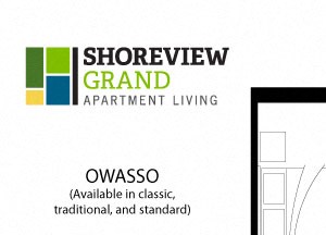 Floor plan Floor plan at Shoreview Grand, Shoreview, Minnesota