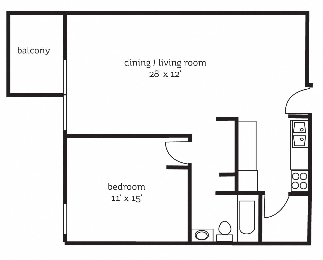 The Highland Floor Plan at The Tarnhill, Bloomington, Minnesota