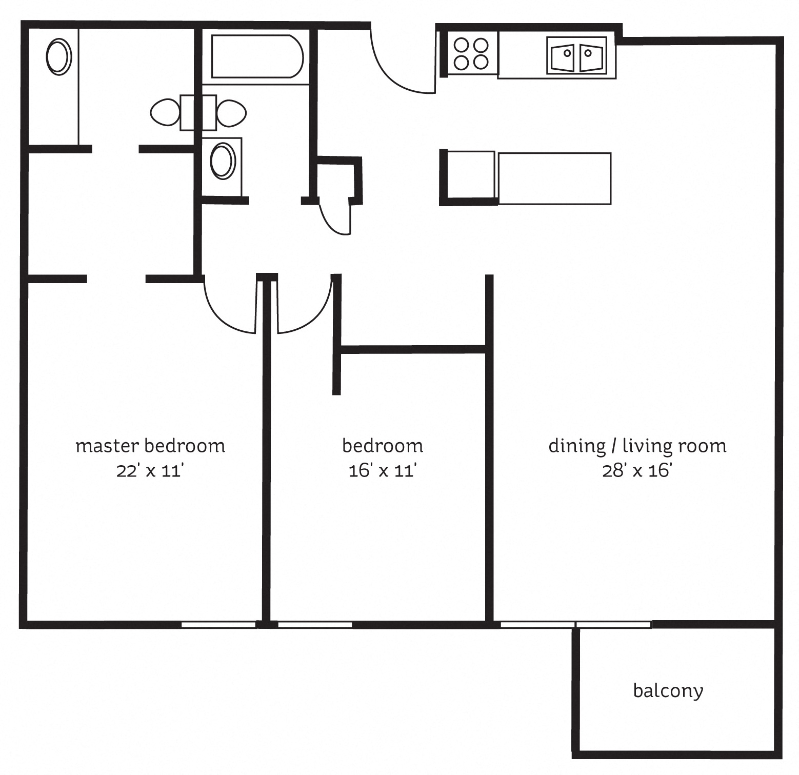 The Penn Floor Plan at The Tarnhill, Bloomington