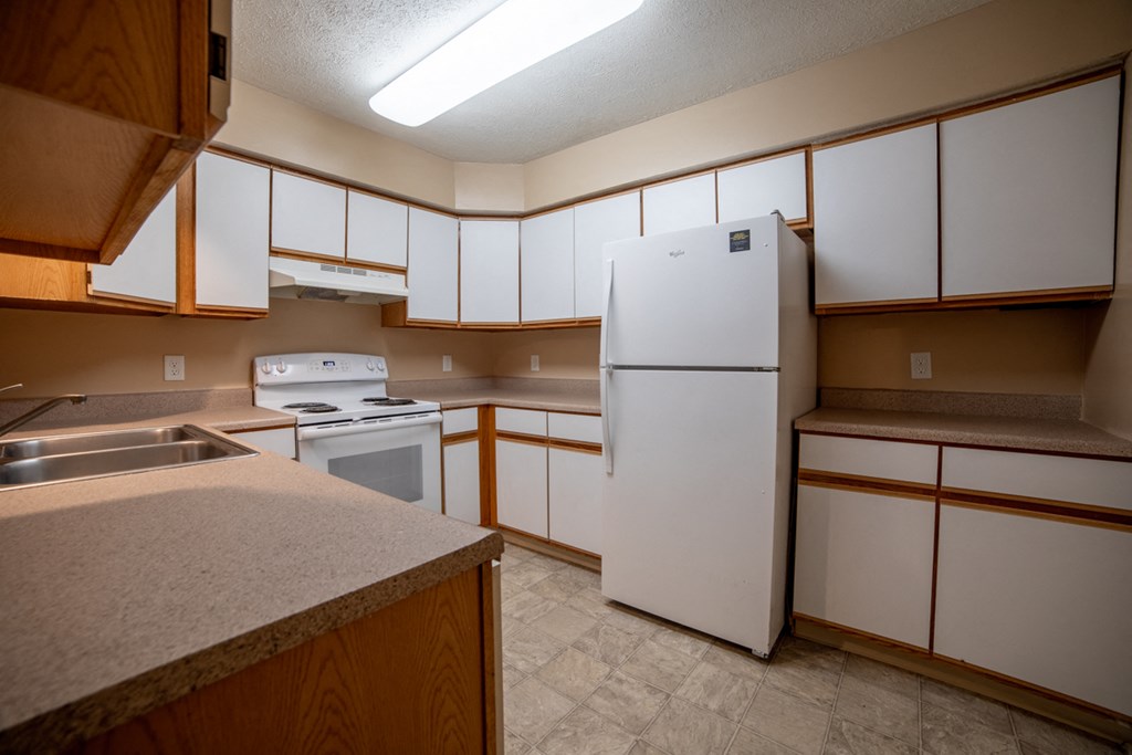 Refrigerator And Kitchen Appliances at Bradford Ridge Apartments, Bloomington, 47403