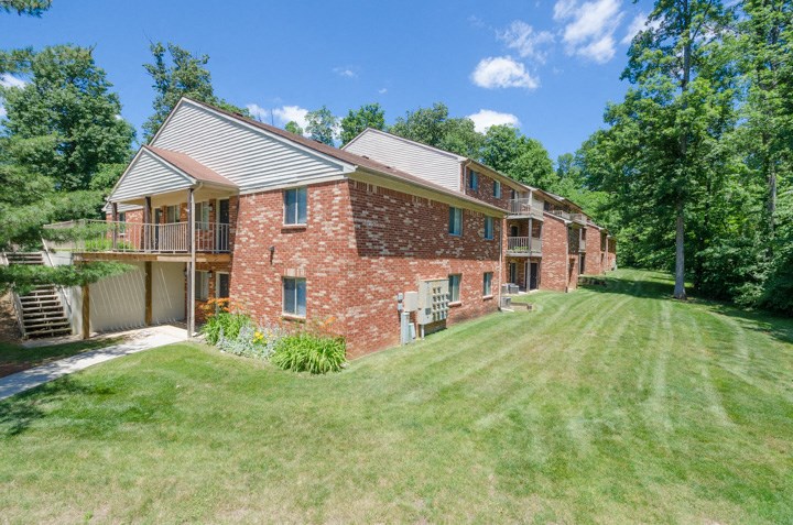 Lush Green Outdoor Spaces at Bradford Ridge Apartments, Bloomington, Indiana