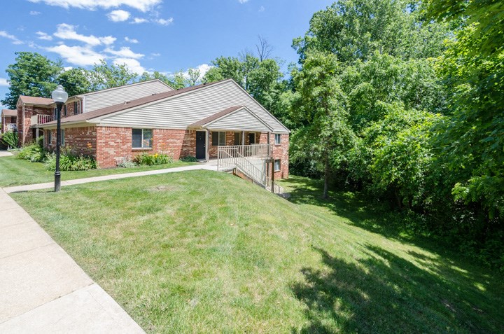 Green Spaces With Mature Trees at Bradford Ridge Apartments, Indiana