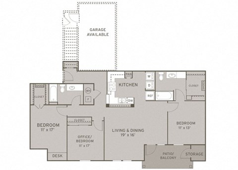 Triple Crown FloorPlan at Champion Farms Apartments, Louisville
