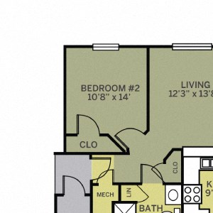 2 bedroom 2 bathroom Mainstreeter apartment with optional garage 2 bedroom 2 bathroom Mainstreeter apartment with optional garage at The Reserve at Williams Glen, Indiana