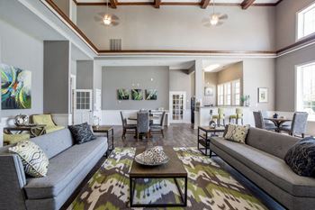 Couches in resident lounge at The Reserve at Williams Glen Apartments, IN, 46077