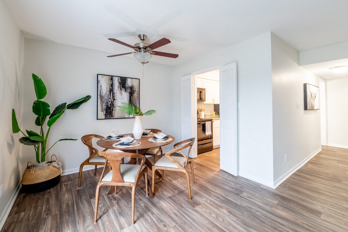 Decorated Dining Area at Governor Square Apartments, Carmel, Indiana