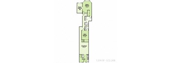 2 Bedrooms B and 2 Bathrooms Floor Plans at Lockerbie Court on Mass Ave, Indianapolis, IN, 46204