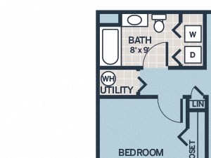 Bradford Run Apartments in Kokomo, IN - one bedroom one bedroom floor plan apartment