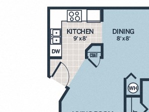 Bradford Run Apartments in Kokomo, IN - Two bedroom two bedroom floor plan apartment
