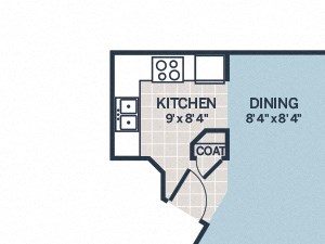 Bradford Run Apartments in Kokomo, IN - Two bedroom two bedroom floor plan apartment