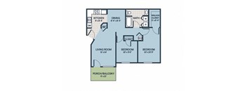 two bedroom floor plan apartment 