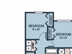 Bradford Run Apartments in Kokomo, IN - Three bedroom three bedroom floor plan apartment with patio