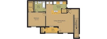 one bedroom apartment floor plan 