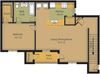 Northlake Farms Apartments in Gurnee, IL one bedroom apartment floor plan