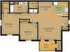 Northlake Farms Apartments in Gurnee, IL two bedroom apartment floor plan