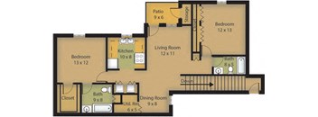 two bedroom apartment floor plan