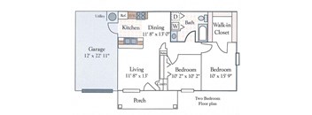 floor plan two bedroom apartment  