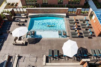 Aerial Pool View at CityWay, Indianapolis, Indiana